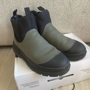 Aldo Men's Black and Olive Rain Boots